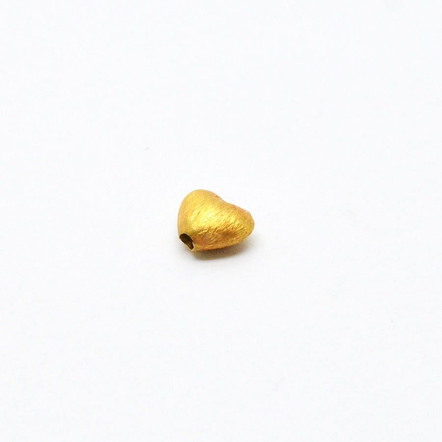 Buy 18K Solid Yellow Gold Heart Shape Brushed Finishing 7X7,5mm