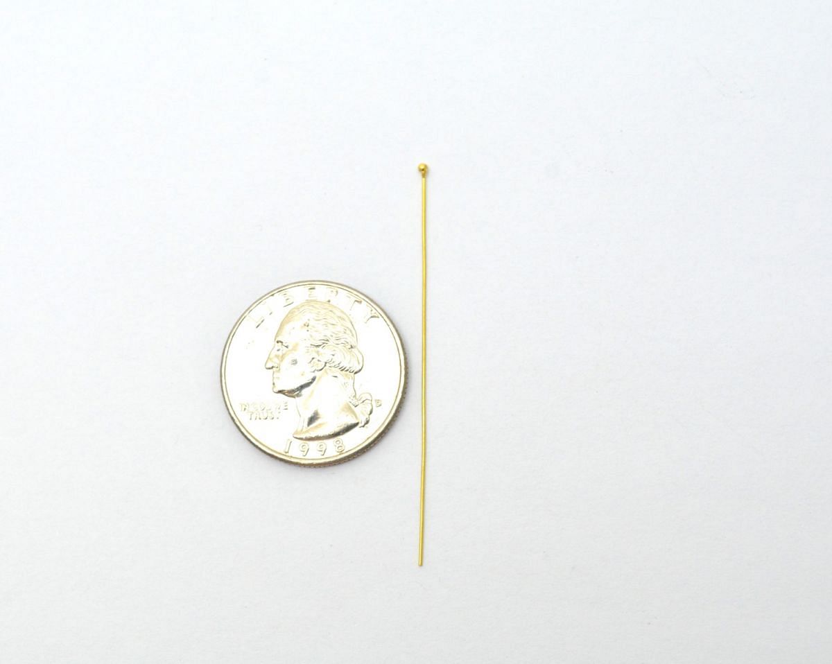 1000 Gold Flat Head Pins Ticker 18 40mm For Jewelry Making From