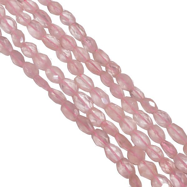 Rose Quartz Faceted Oval  Stone Beads, ( 9x8-11x8mm  Size)