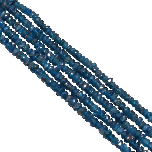 Apatite (Dark) 3.5-4mm Faceted Roundel Beads Strand, Dark Apatite Stone Beads, Apatite Faceted Beads Strand, Apatite Stone