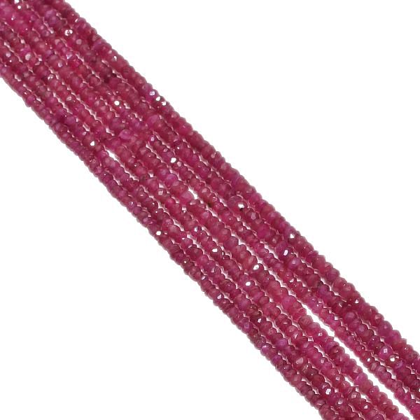 Ruby Glass Filling Beads Strand - Ruby (Glass Filled) 2.5-3.5mm