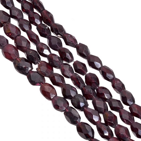 Garnet Oval Shape- 7x5-10x7mm Size Faceted Stone Beads
