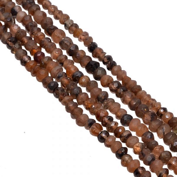 Andalusite 3.5-4mm Faceted Roundel Beads Strand, Andalusite Faceted Roundel Beads Strand, Andalusite Stone Beads