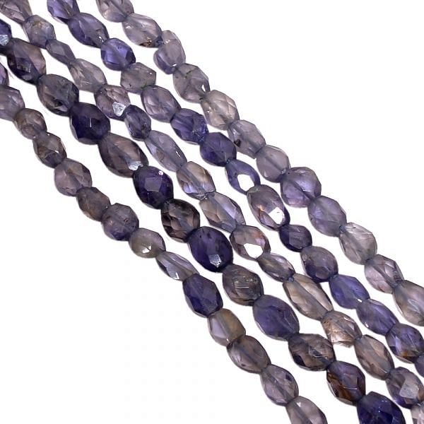 Iolite Oval Shape Faceted Beads -7x5-9x7mm Size, Semi Precious Stone Beads