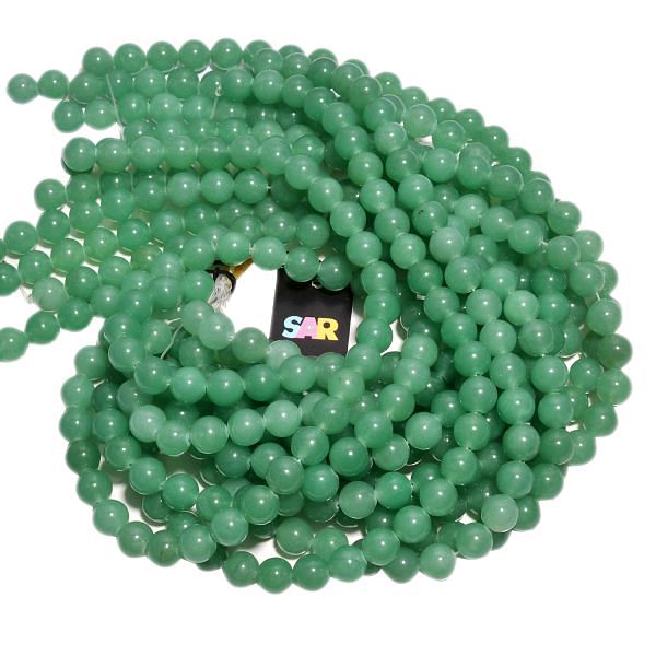 Green Aventurine Plain Beads 12mm With Round Ball Shape