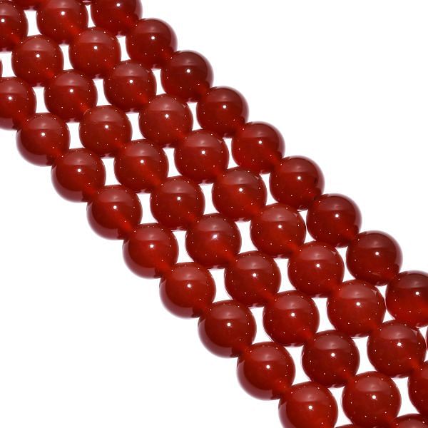 Carnelian Smooth Stone Beads-14 mm Size With Round Ball Shape