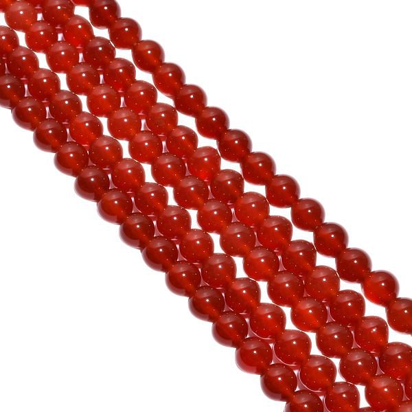Carnelian Plain Stone Beads-8 mm Size And Round Ball Shape