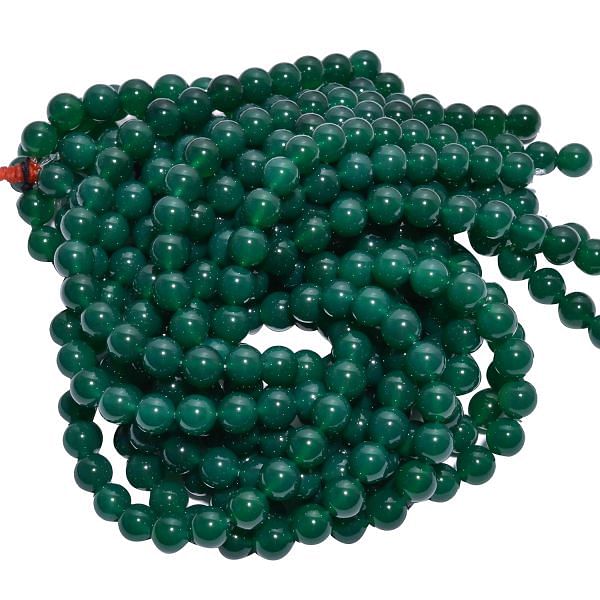 Green Onyx Round Ball Shape Plain  Beads In 10 mm