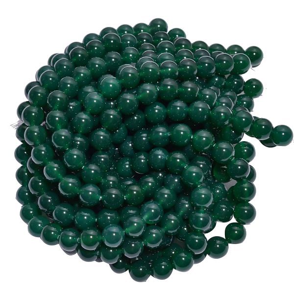 Green Onyx  Round Ball Shape-12 mm Smooth Stone Beads