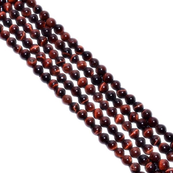 Red Tiger Eye 6 mm Size Smmoth Stone Beads In  Round Ball Shape