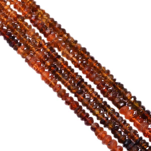 Petro Tourmaline Faceted Roundel Beads in 4-4.5mm
