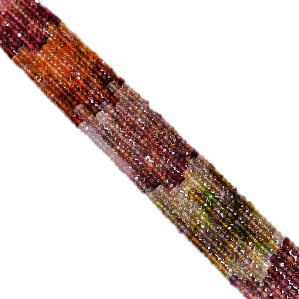 Tunduru Sapphire Stone Multi Color Beads, Round Shape (3mm)