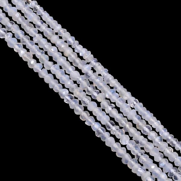 Moon Stone 3mm Fine Faceted Roundel Beads Strand, Moonstone Faceted Roundel Beads, Natural Moonstone Beads
