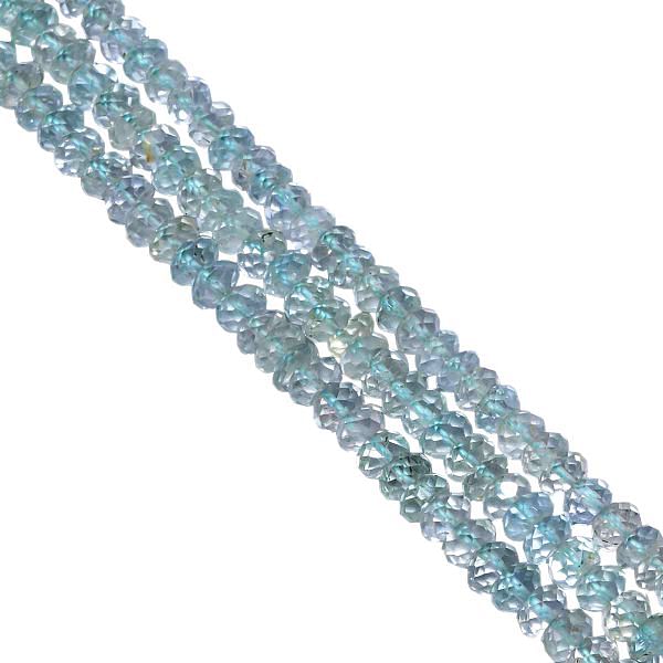 Aquamarine 5-5.5mm Faceted Roundel Beads Strand, Aquamarine Stone, Aquamarine Faceted Roundel Beads, Aquamarine