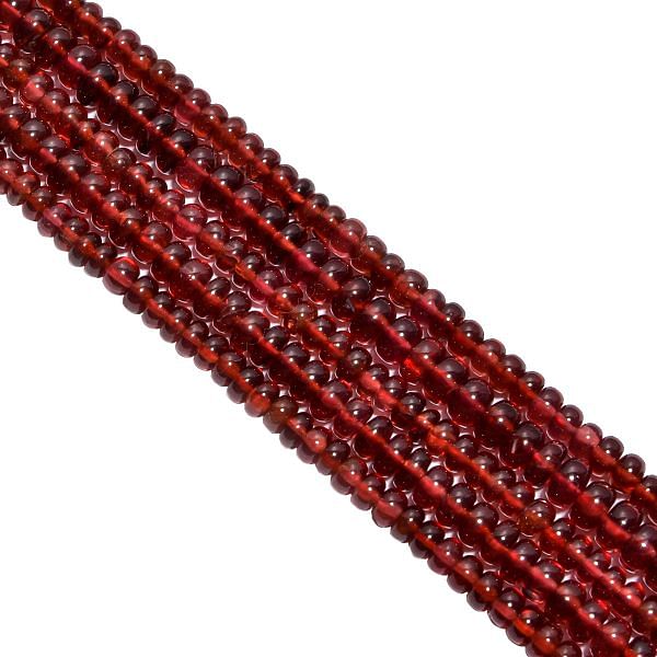 Garnet Plain  4.5-5mm Size Beads, Roundel Shape