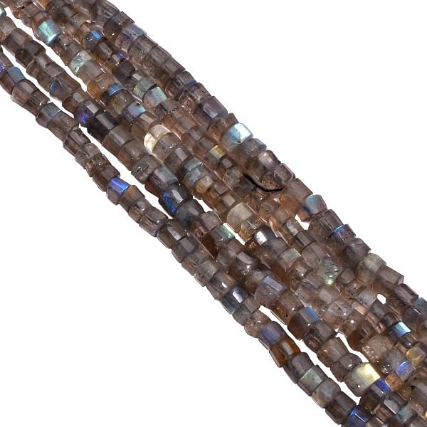 Labradorite 4-4.5mm Faceted Wheel Beads Strand, Labradorite Faceted Wheel Beads, Labradorite Stone
