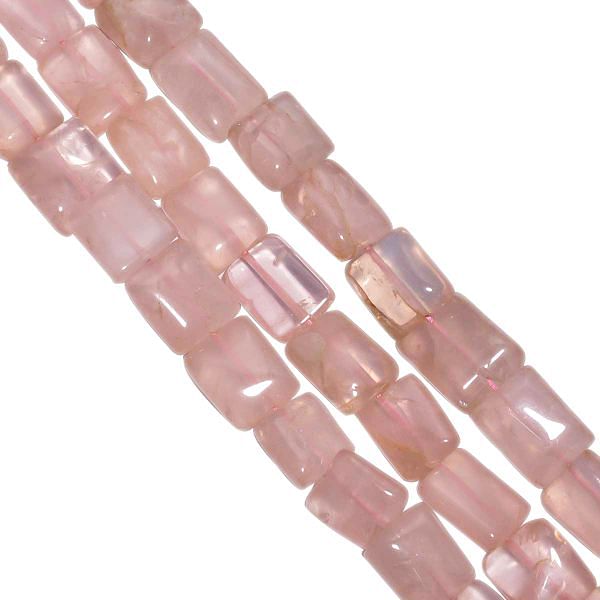 Rose Quartz Smooth Beads Rectangle Shape, ( 8x6-13x9,9x8-16x12mm Size)
