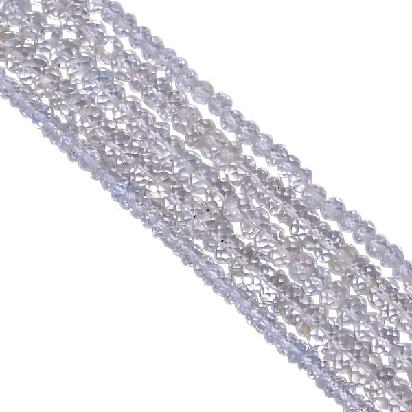 Crystal Quartz 4-5mm Fine Faceted Roundel Beads Strand, Crystal Quartz Faceted Roundel Beads, Crystal Quartz Beds