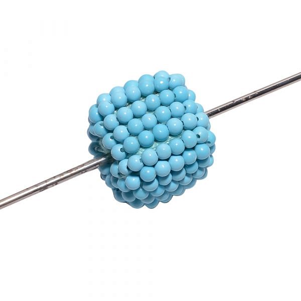 Turquoise Plain Beaded Beads-Plain Ball Square Shape (Sold By One Pcs)