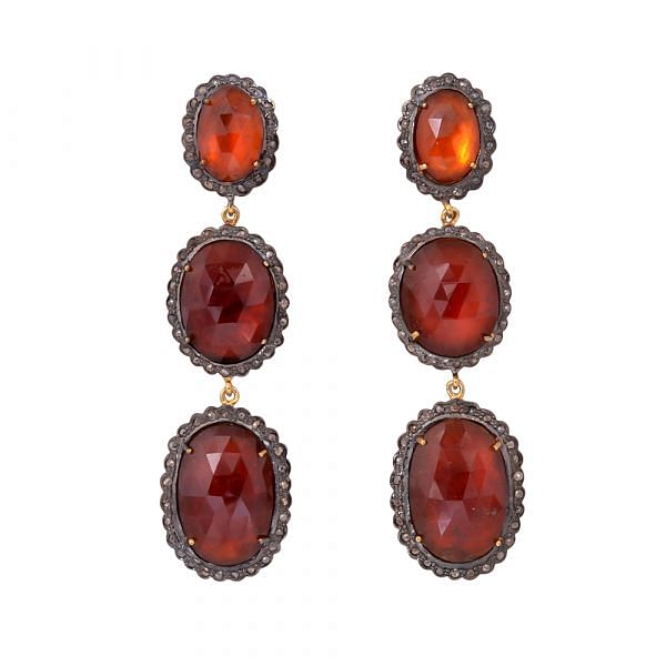 Victorian 14kt + Rose Cut Diamond Drop Earrings 1.20ctw – A. Brandt + Son