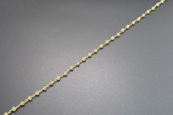 Alluring 925 Gold Plated Sterling Silver Roundel Shape Rosary Chain in 3mm, Sold By Foot, ROS2-5354 