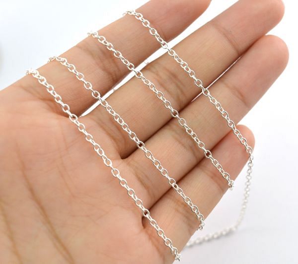 Beautiful 925 Sterling Silver Anchor Chain in 1.60x2.20 mm -ROS2-6458    