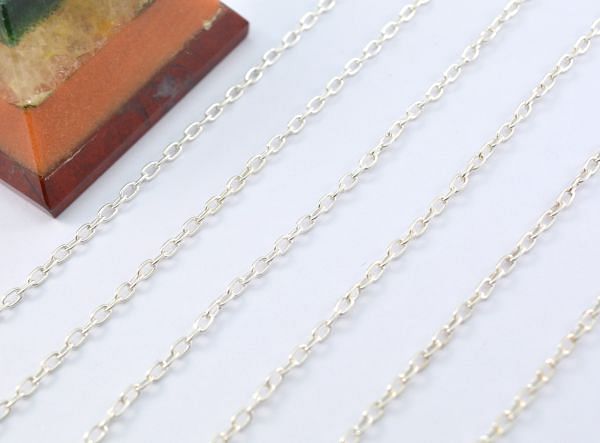 925 Sterling Silver Chain in Anchor Shape - 2.30 x3.70 mm, Sold By Foot, ROS2-6459