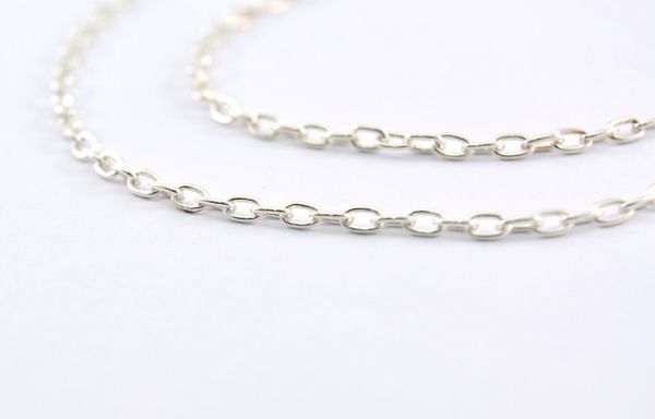 925 Sterling Silver Chain in Anchor Shape - 2.30 x3.70 mm, Sold By Foot, ROS2-6459