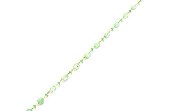  Marvellous 18k Solid Gold Rosary chain With AAA Quality - SGGRC-011, Sold By 1 Inch.