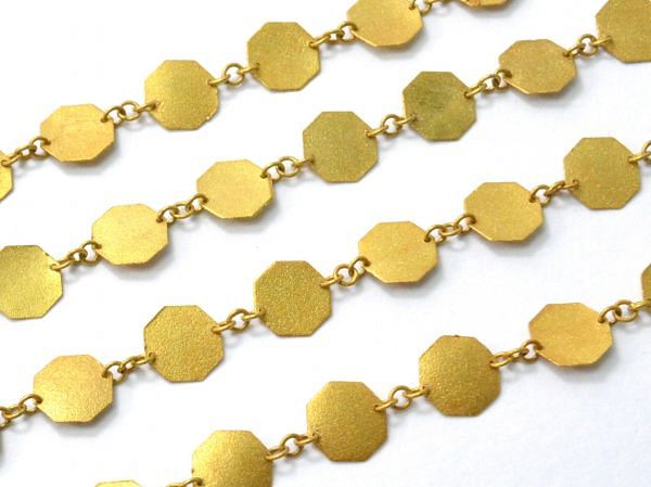  Gorgeous 18k Solid Gold plain Chain With Matt Finish in 7mm Size- SGGRC-033, Sold by 17 cm.