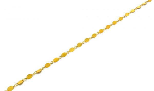 Beguilling  18k Solid Gold plain Chain in Matt finish - 6X4mm ,  SGGRC-037, Sold by 17 cm.