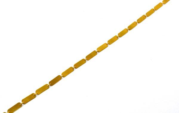  Lovely  18k Solid Gold plain Chain With 12X4mm ,SGGRC-039, Sold by 17 cm.
