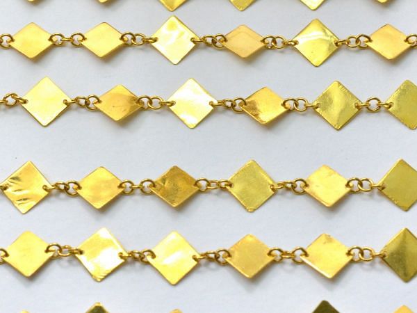  Gorgeous  18k Solid Gold plain Chain in Shiny Finish With 6mm ,SGGRC-043, Sold by 17 cm.