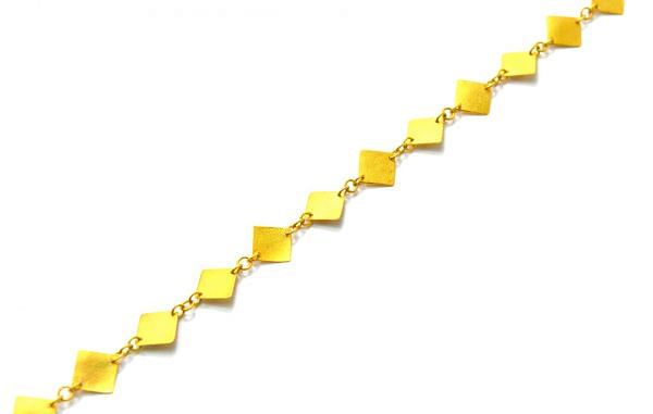  Ravishing  18k Solid Gold plain Chain in Matt Finish - 6mm ,SGGRC-045, Sold by 17 cm.