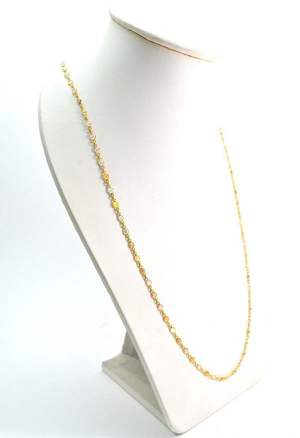 Graceful 18k Solid Gold Necklace in AAA Quality - 4.00MM Size,SGGRC-087