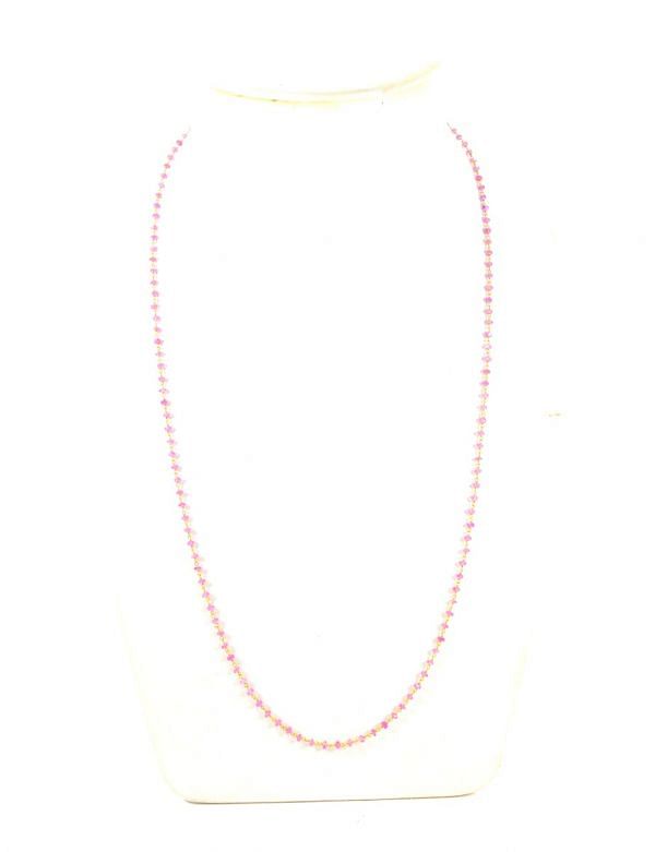  Lovely 14k  Solid Gold Necklace in Roundel Shape With 3MM Size, SGGRC-120