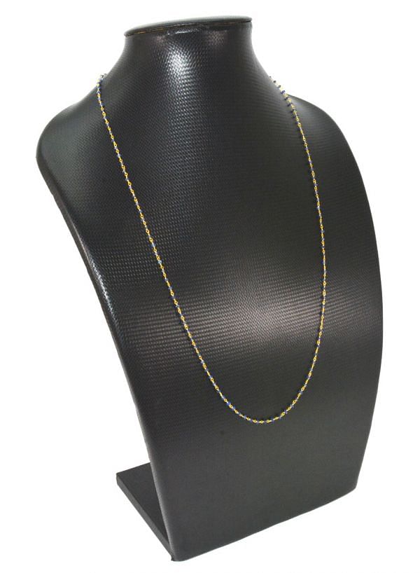  14k Solid Gold Necklace in 2.00 mm Size With Blue Sapphire Stone, SGGRC-132