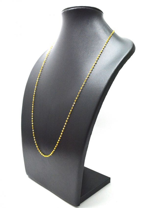  14k Solid Gold Necklace Studded With Natural Yellow Diamond Stones - SGGRC-157