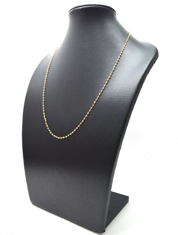  18k Solid Gold Necklace Studded With Natural White Diamond Stone -2MM, SGGRC-166