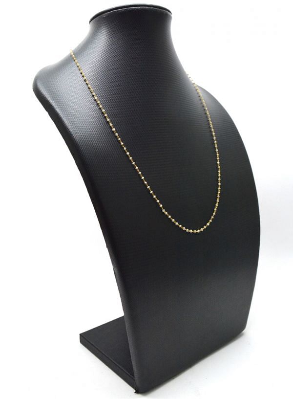 18k Solid Gold Necklace Studded With Natural White Diamond Stone -2MM, SGGRC-166