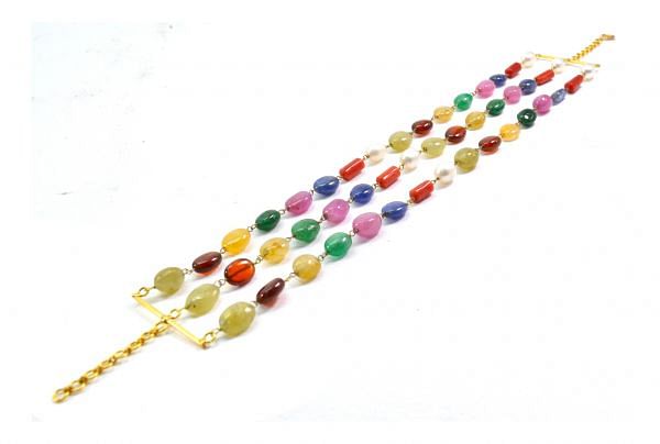  Beautiful 14k Solid yellow Gold Bracelet With Mix Size - SGGRC-210