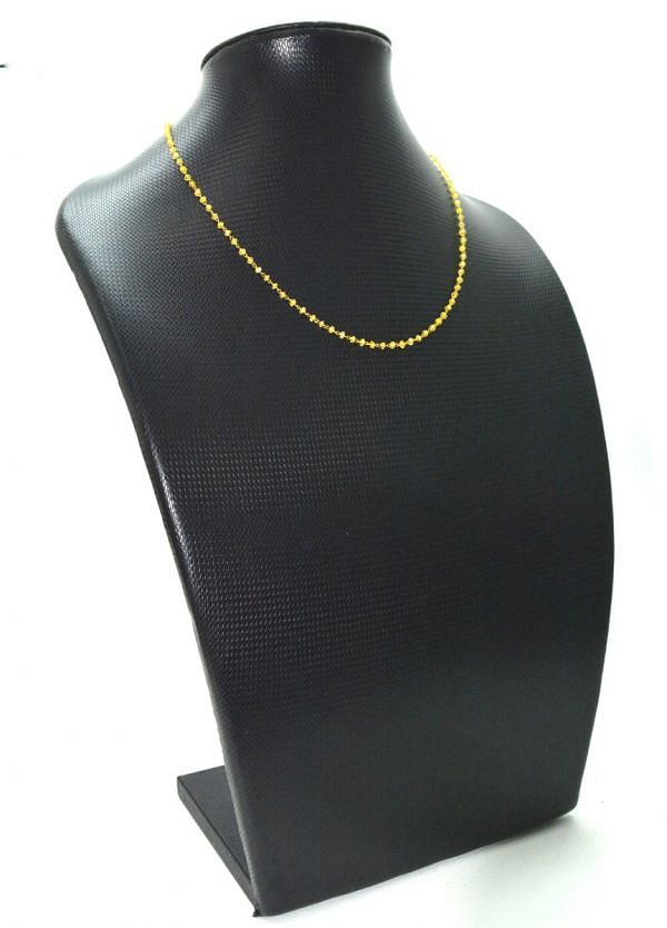  Wonderful 14k Solid yellow Gold Necklace With  Yellow Sapphire Stones - SGGRC-226