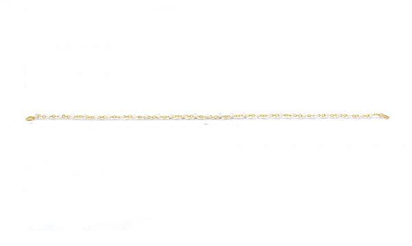 Lovely 14k Solid yellow Gold Necklace Studded With Crystal Stone - SGGRC-227