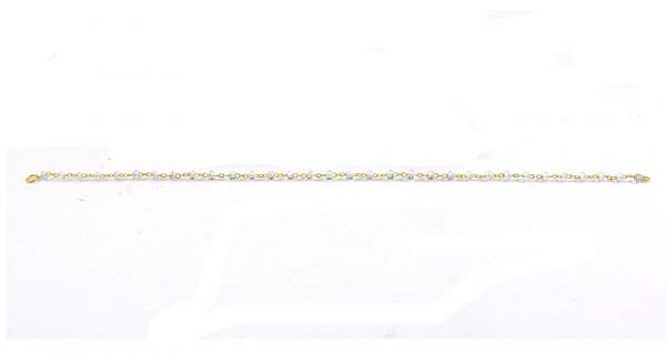  14k Solid yellow Gold Necklace - Natural Blue Topaz, 2.50 MM - SGGRC-228