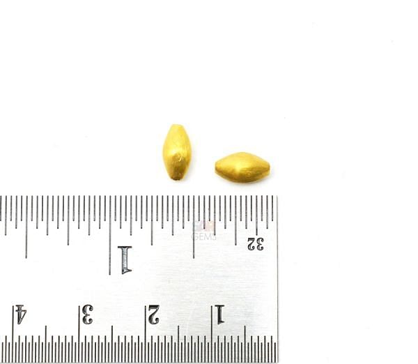 18K Solid Yellow Gold Bead -Marquise Shape And 8x4 mm Size, SGTAN-0003, Sold By 1 Pcs.