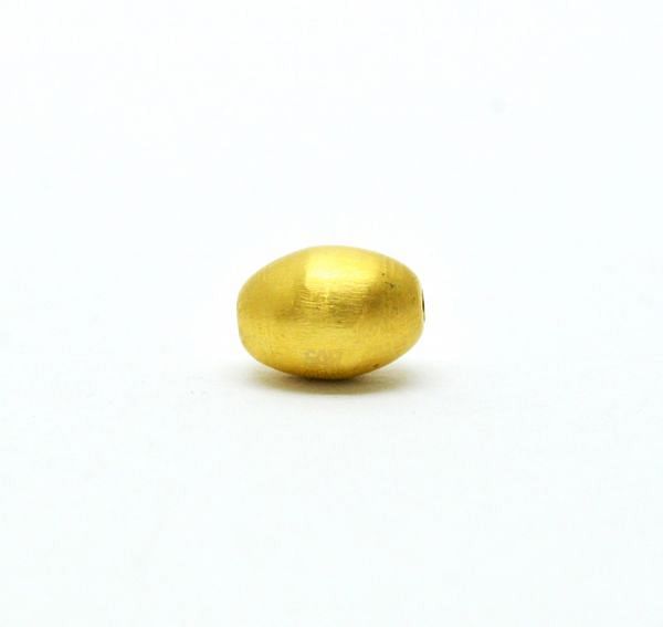 18K Solid Yellow Gold Oval Shape 11X8mm Bead, SGTAN-0005, Sold By 1 Pcs.