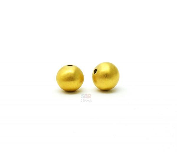 18K Solid Yellow Gold Oval Shape 5X4mm Bead, SGTAN-0007, Sold By 1 Pcs.