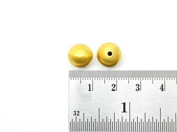 18K Solid Yellow Gold Oval Shape 5X4mm Bead, SGTAN-0007, Sold By 1 Pcs.