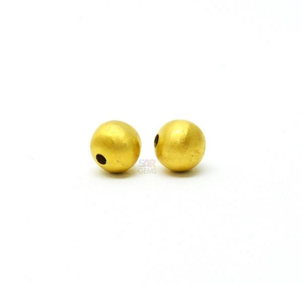 18K Solid Yellow Gold Ball Shape 8mm Bead, SGTAN-0010, Sold By 1 Pcs.
