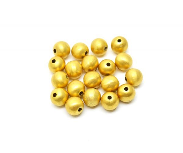 18K Solid Yellow Gold Ball Shape 8mm Bead, SGTAN-0010, Sold By 1 Pcs.